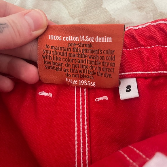 Big Bud Press carpenter shorts mustang red - Picture 4 of 5